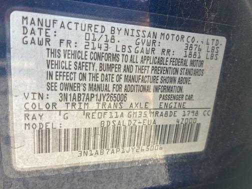 2018 Nissan Sentra SV