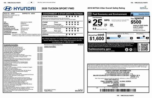 2020 Hyundai TUCSON Sport