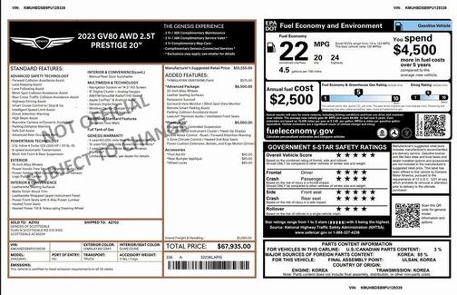 2023 Genesis GV80 2.5T