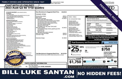 2023 Audi Q3 Premium 40 TFSI quattro Tiptronic