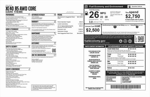2024 Volvo XC40 B5 Core Bright Theme