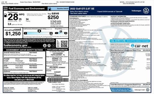 2022 Volkswagen Golf GTI 2.0T SE DSG