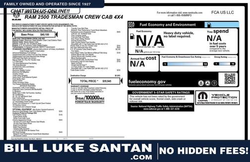 2019 RAM 2500 Tradesman Crew Cab 4x4 6'4' Box