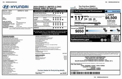 2024 Hyundai IONIQ 6 Limited