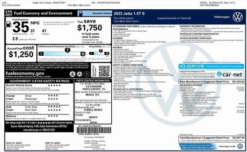 2023 Volkswagen Jetta 1.5T S