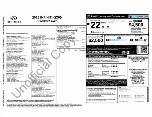 2023 INFINITI QX60 SENSORY