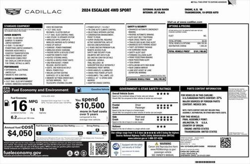 2024 Cadillac Escalade Sport