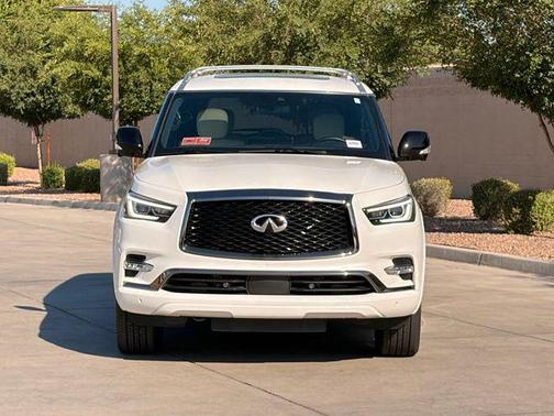 Moonstone White 2024 INFINITI QX80 SENSORY AWD