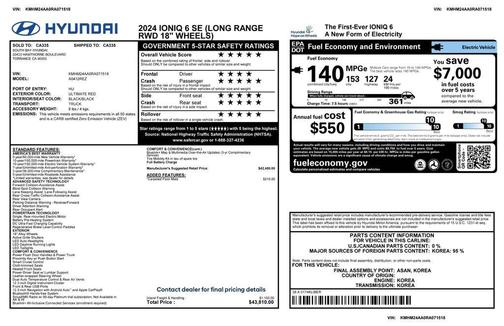 2024 Hyundai IONIQ 6 SE