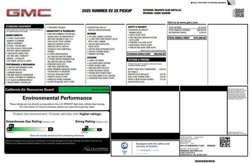 Graphite Blue Metallic 2025 GMC HUMMER EV Pickup 2X