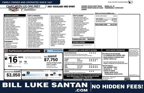 2021 Cadillac Escalade Sport