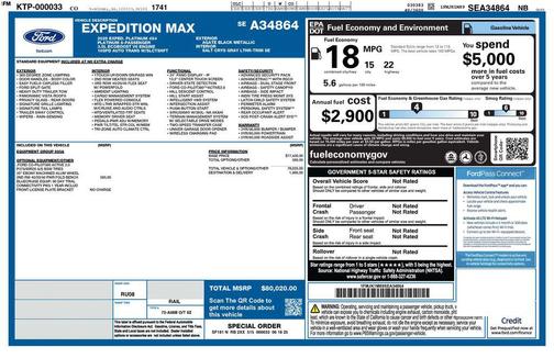 Black Metallic 2025 Ford Expedition Max Platinum