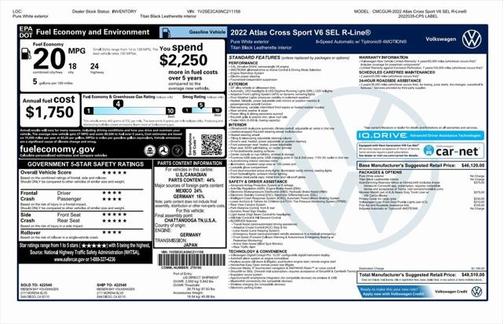 2022 Volkswagen Atlas Cross Sport 3.6L V6 SEL R-Line