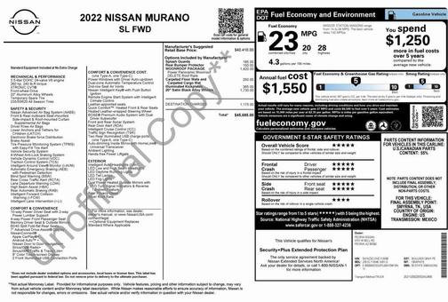 2022 Nissan Murano SL FWD