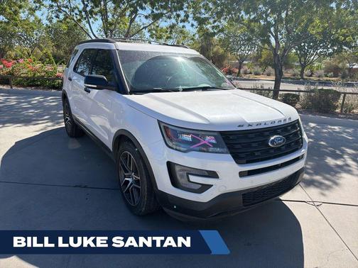 White Platinum Clearcoat Metallic 2016 Ford Explorer Sport