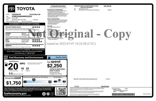 2022 Toyota Tacoma SR