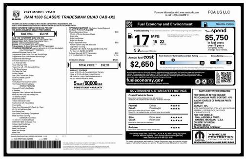 2021 RAM 1500 Tradesman