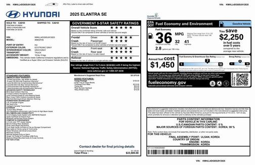 2025 Hyundai ELANTRA SE