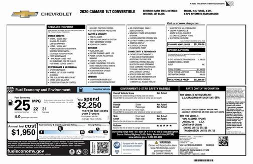 2020 Chevrolet Camaro 1LT