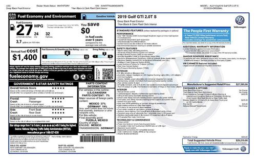 2019 Volkswagen Golf GTI 2.0T S 4-Door