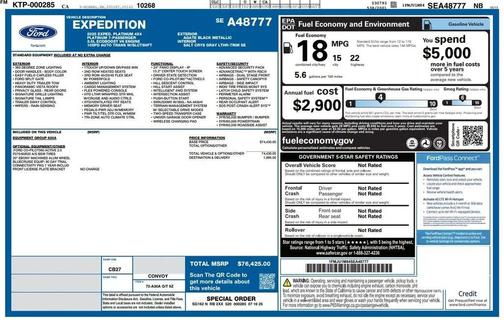 Black Metallic 2025 Ford Expedition Platinum