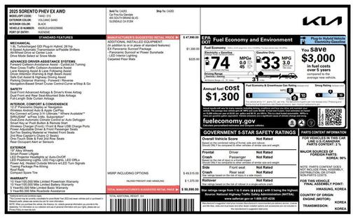 2025 Kia Sorento Plug-In Hybrid EX