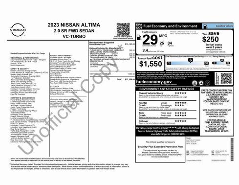2023 Nissan Altima SR VC-Turbo FWD