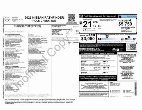 2025 Nissan Pathfinder Rock Creek 4WD