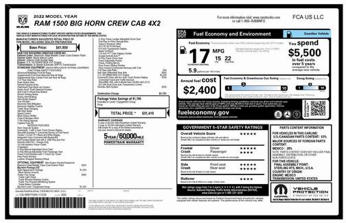 2022 RAM 1500 Big Horn/Lone Star