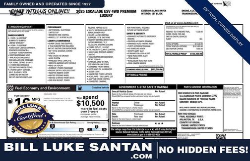 2025 Cadillac Escalade ESV Premium Luxury