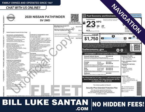 2020 Nissan Pathfinder SV 2WD