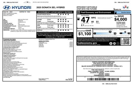 2025 Hyundai SONATA Hybrid SE