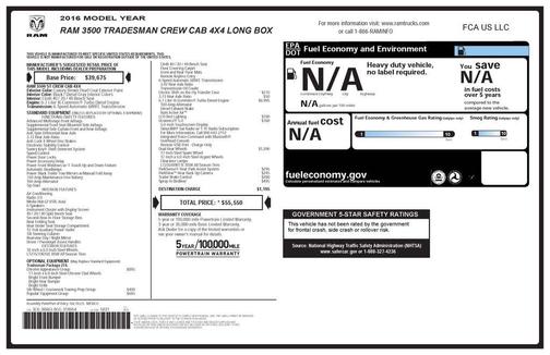 2016 RAM 3500 Tradesman