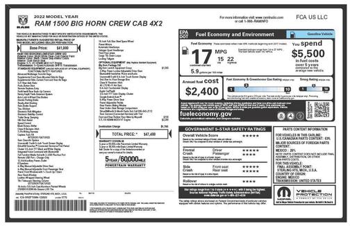 2022 RAM 1500 Big Horn/Lone Star