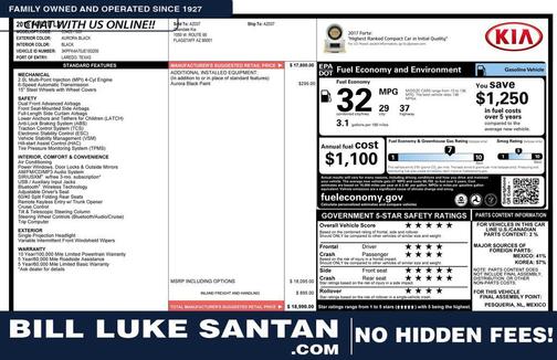 Aurora Black 2018 Kia Forte LX