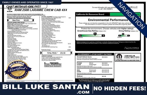 Granite Crystal Metallic Clearcoat 2024 RAM 2500 Laramie Crew Cab 4x4 6'4' Box