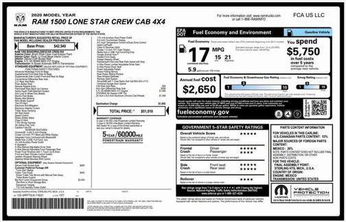 2020 RAM 1500 Big Horn/Lone Star