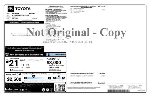 2025 Toyota 4Runner SR5