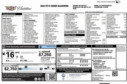 2022 Cadillac CT5-V V-Series Blackwing