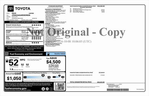 2024 Toyota Prius Limited