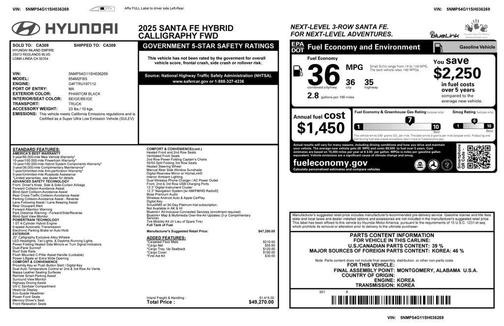 2025 Hyundai SANTA FE HEV Calligraphy