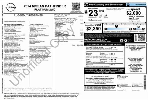 2024 Nissan Pathfinder Platinum FWD