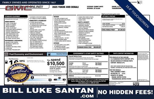 Summit White 2025 GMC Yukon Denali