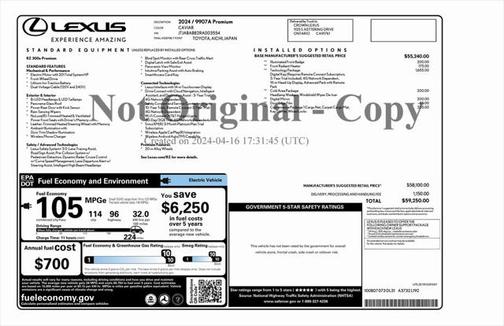2024 Lexus RZ 300e Premium