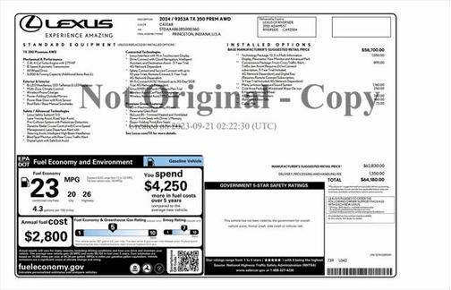 2024 Lexus TX 350 Premium