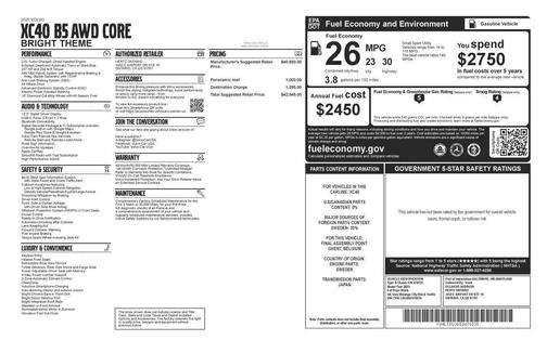 2025 Volvo XC40 B5 Core Bright Theme