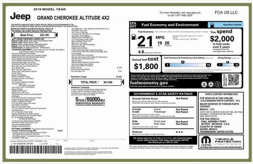 2019 Jeep Grand Cherokee Altitude