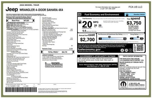 2024 Jeep Wrangler 4-Door Sahara 4x4