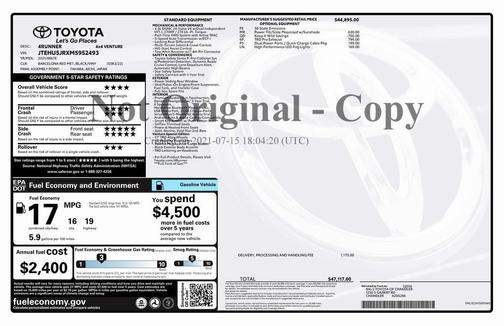 2021 Toyota 4Runner Venture Special Edition