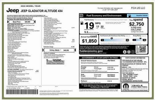 2022 Jeep Gladiator Altitude 4x4